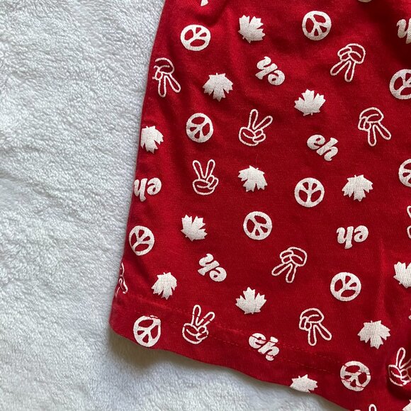 Joe Fresh Baby Shorts 18-24M Red Maple Leaf Print | Canada Day Cotton Pull-On - Picture 11 of 14